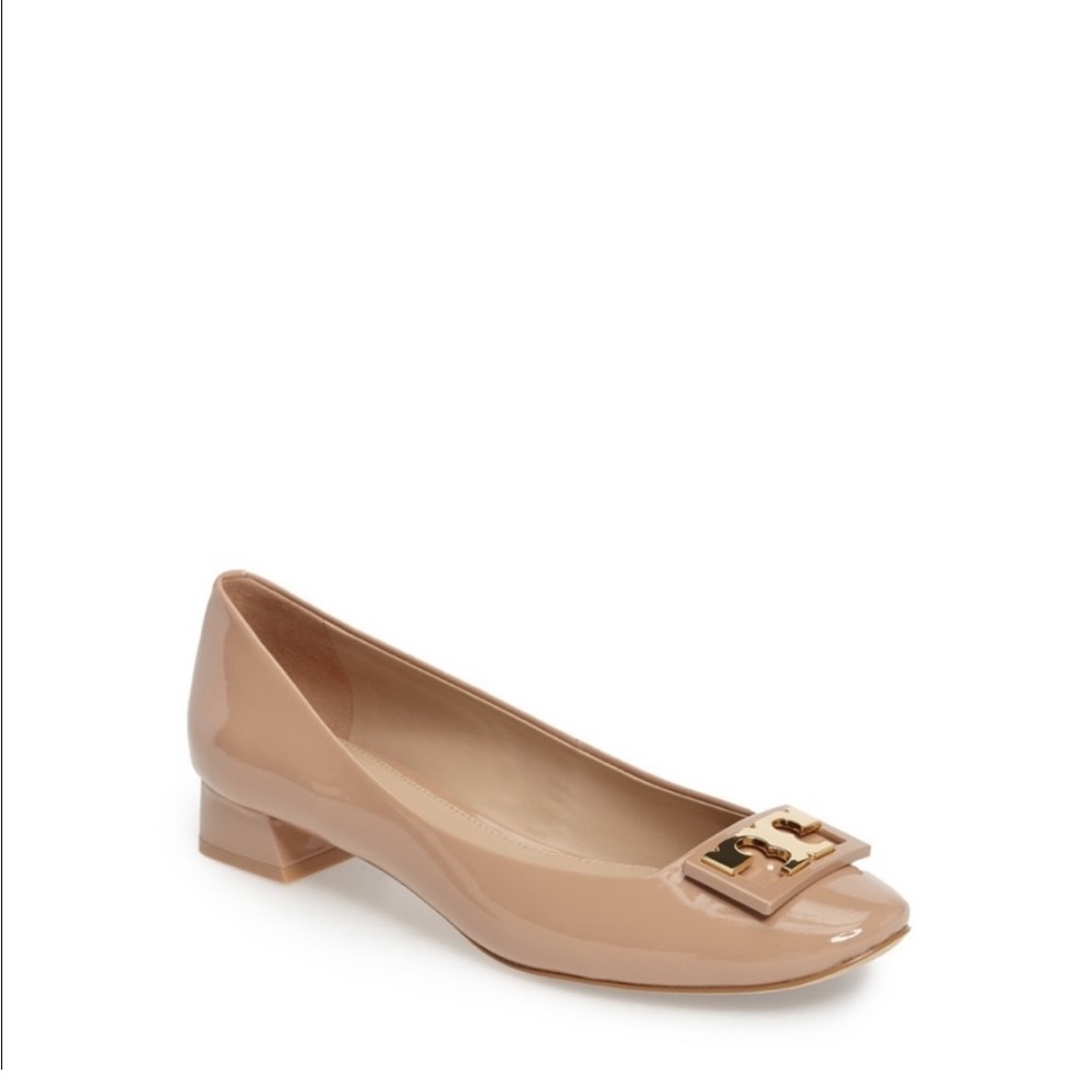 Tory Burch Gigi Block Heals Pumps Nude